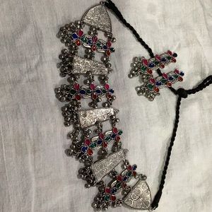 Indian oxidized choker set